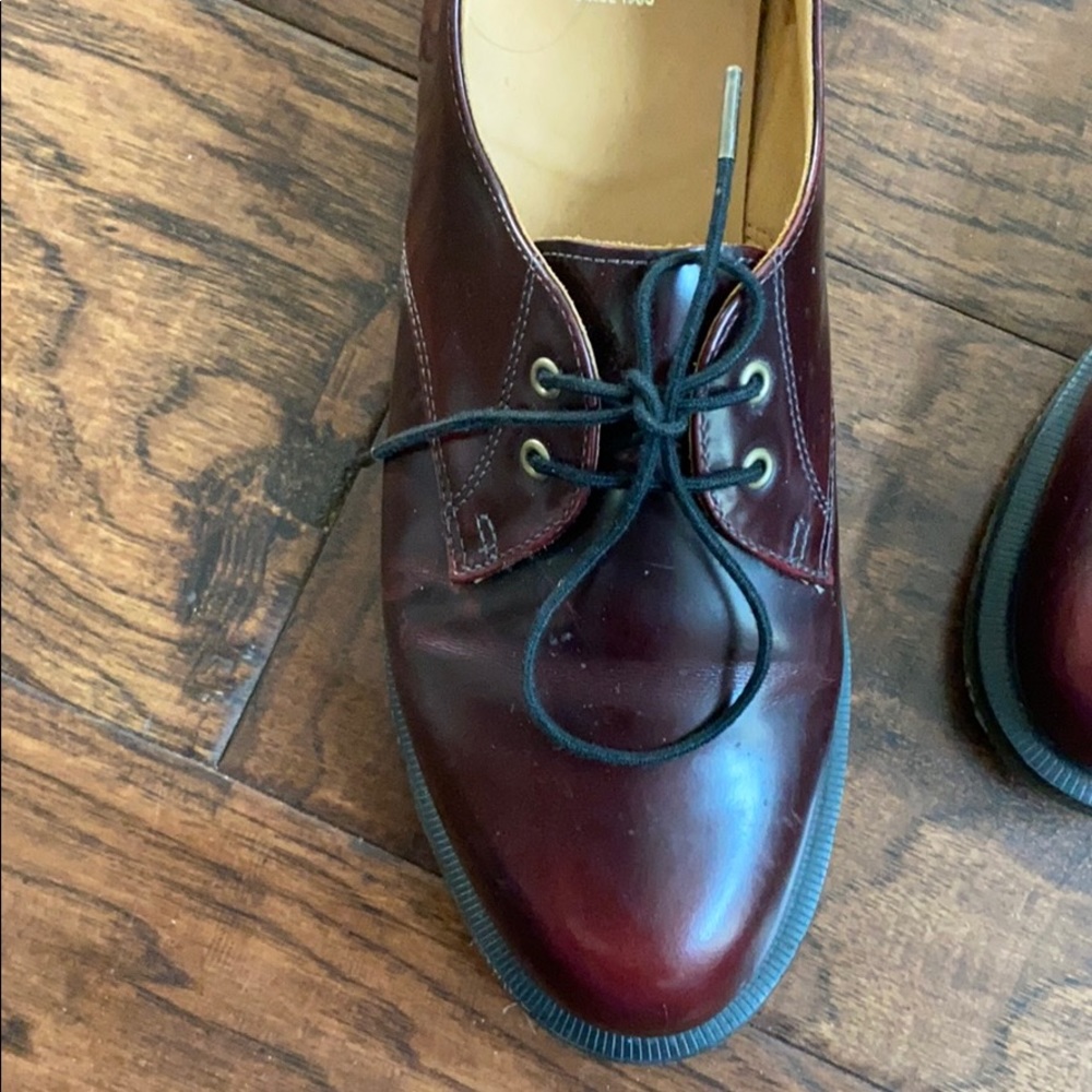 Dr. Martens Women's Oxford Lace-Up Shoes in Cherry Red - Picture 4 of 7